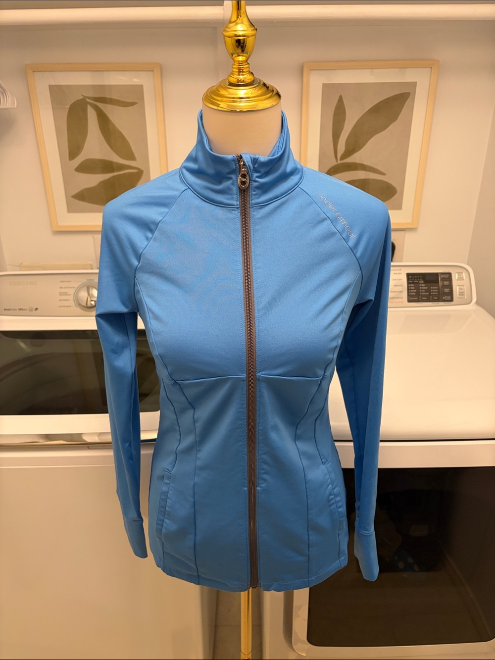 Used Under Armour Women’s Light Blue Full-Zip Performance Jacket
